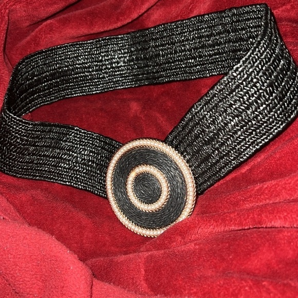 Vintage Wide Natural Straw Round Buckle Belt  Women’s Size XS - Picture 13 of 13